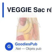 VEGGIE Sac réutilisable filet coton - Miniature 2