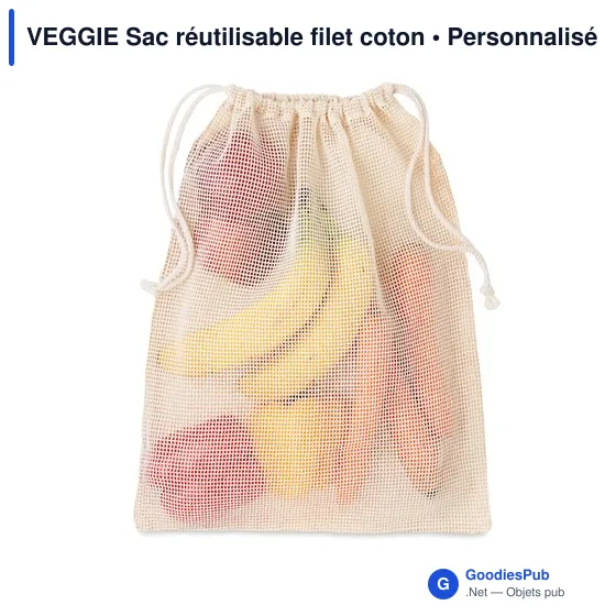 VEGGIE Sac réutilisable filet coton - Image 2