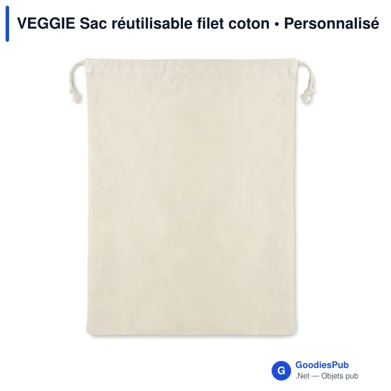 VEGGIE Sac réutilisable filet coton - Image 3