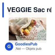 VEGGIE Sac réutilisable filet coton - Miniature 4