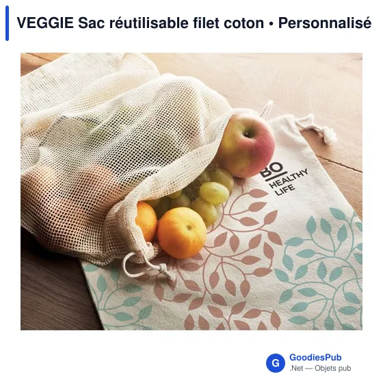 VEGGIE Sac réutilisable filet coton - Image 4