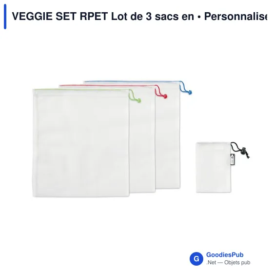 Sacs en filet RPET personnalisables pour objets publicitairesavec logo - Image 1