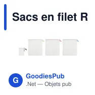 Sacs en filet RPET personnalisables pour objets publicitairesavec logo - Miniature 3