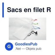 Sacs en filet RPET personnalisables pour objets publicitairesavec logo - Miniature 4
