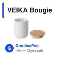 VEIKA Bougie en cire végétale 200 gr - Miniature 1