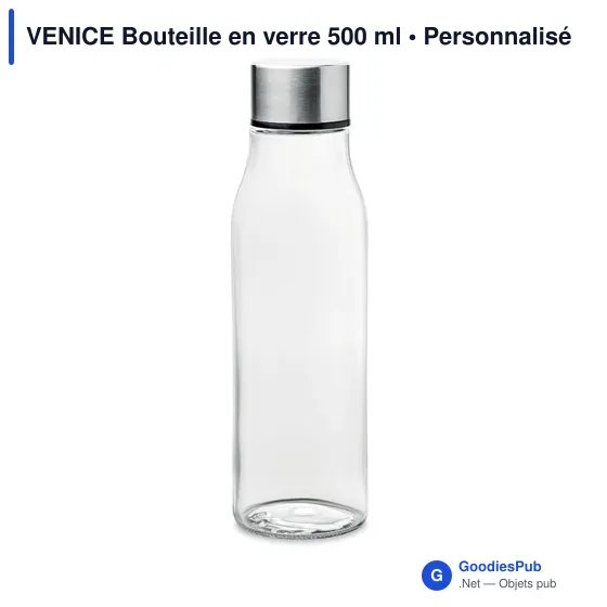 VENICE Bouteille en verre 500 ml - Image 1