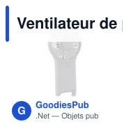 Ventilateur de poche personnalisable avec logo | Komnena - Miniature 1