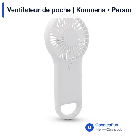 Ventilateur de poche personnalisable avec logo | Komnena
