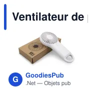 Ventilateur de poche personnalisable avec logo | Komnena - Miniature 2
