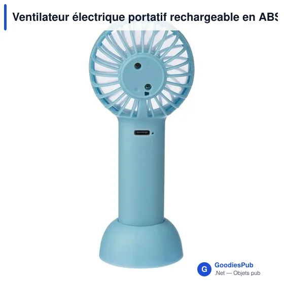 Ventilateur électrique portatif rechargeable en ABS Oren - Image 11