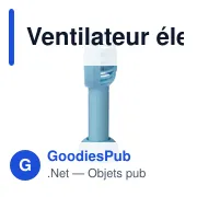 Ventilateur électrique portatif rechargeable en ABS Oren - Miniature 4