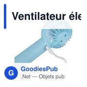 Ventilateur électrique portatif rechargeable en ABS Oren - Miniature 7