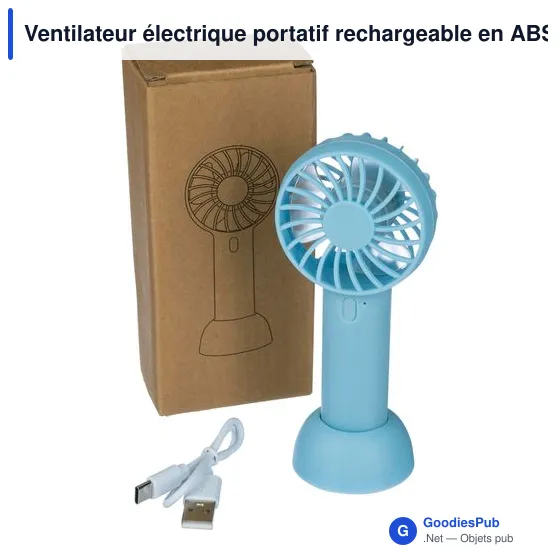 Ventilateur électrique portatif rechargeable en ABS Oren - Image 8