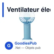 Ventilateur électrique portatif rechargeable en ABS Oren - Miniature 9