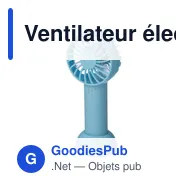 Ventilateur électrique portatif rechargeable en ABS Oren - Miniature 10