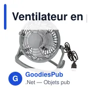 Ventilateur en plastique personnalisable avec logo - Preston - Miniature 1