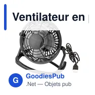 Ventilateur en plastique personnalisable avec logo - Preston - Miniature 2