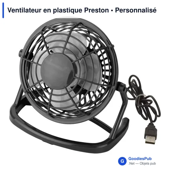 Ventilateur en plastique personnalisable avec logo - Preston - Image 2