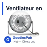 Ventilateur en plastique personnalisable avec logo - Preston - Miniature 3