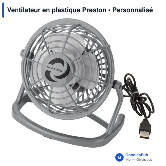 Ventilateur en plastique personnalisable avec logo - Preston - Image 4