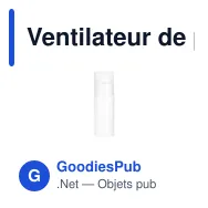 Ventilateur de poche personnalisable Sanler avec logo - Miniature 1
