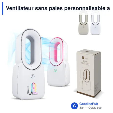 Ventilateur sans pales personnalisable avec éclairage LED, logo - InSideOut Brislux