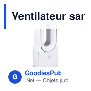 Ventilateur sans pales personnalisable avec éclairage LED, logo - InSideOut Brislux - Miniature 3