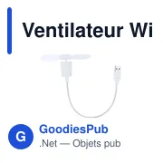 Ventilateur personnalisable Winsord avec logo - Accessoire pratique - Miniature 1