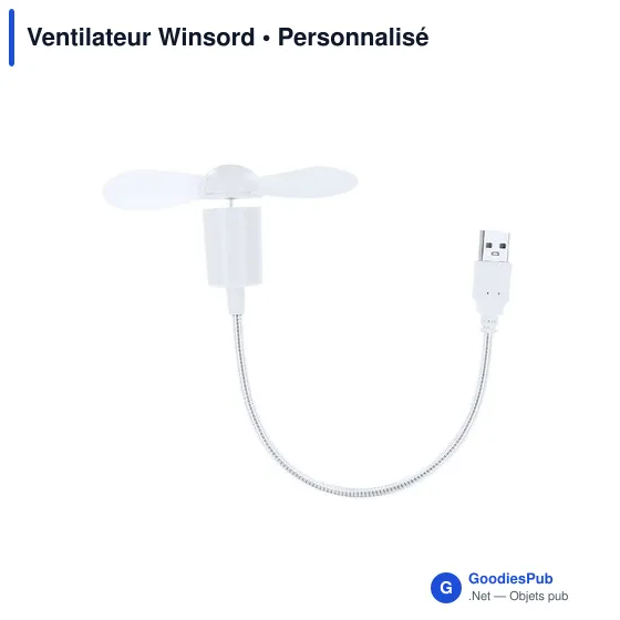 Ventilateur personnalisable Winsord avec logo - Accessoire pratique - Image 1