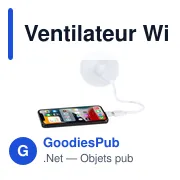Ventilateur personnalisable Winsord avec logo - Accessoire pratique - Miniature 5