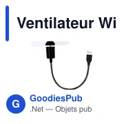 Ventilateur personnalisable Winsord avec logo - Accessoire pratique - Miniature 7