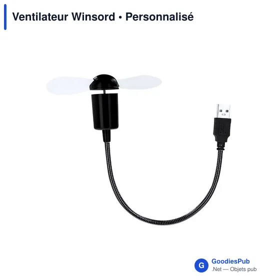 Ventilateur personnalisable Winsord avec logo - Accessoire pratique - Image 7