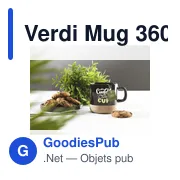 Mug personnalisable Verdi 360 ml avec logo - Miniature 1