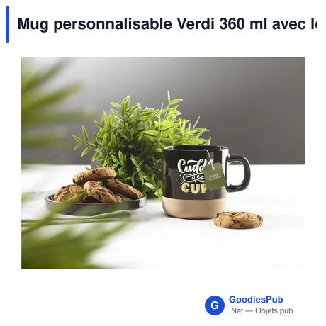 Mug personnalisable Verdi 360 ml avec logo