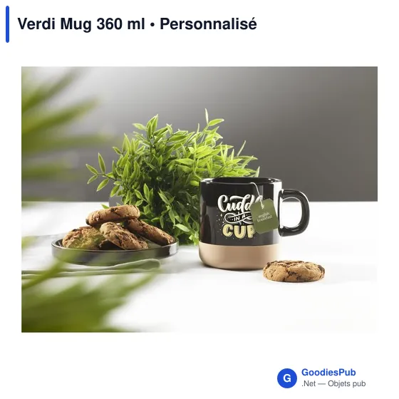 Mug personnalisable Verdi 360 ml avec logo - Image 1
