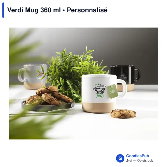 Mug personnalisable Verdi 360 ml avec logo - Image 2