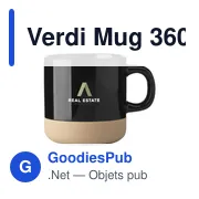 Mug personnalisable Verdi 360 ml avec logo - Miniature 3