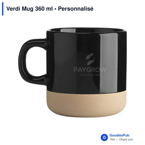 Mug personnalisable Verdi 360 ml avec logo - Image 4