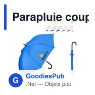 Parapluie coupe-vent personnalisable 23 pouces poignée crochet avec logo - Verdure - Miniature 1