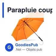 Parapluie coupe-vent personnalisable 23 pouces poignée crochet avec logo - Verdure - Miniature 2