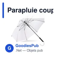 Parapluie coupe-vent personnalisable 23 pouces poignée crochet avec logo - Verdure - Miniature 3
