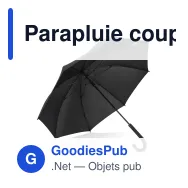 Parapluie coupe-vent personnalisable 23 pouces poignée crochet avec logo - Verdure - Miniature 4