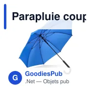 Parapluie coupe-vent personnalisable 23 pouces poignée crochet avec logo - Verdure - Miniature 5