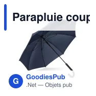 Parapluie coupe-vent personnalisable 23 pouces poignée crochet avec logo - Verdure - Miniature 10