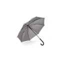 Variante Gris - Parapluie coupe-vent personnalisable 23 pouces poignée crochet avec logo - Verdure