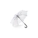 Variante Blanc - Parapluie coupe-vent personnalisable 23 pouces poignée crochet avec logo - Verdure