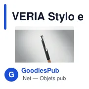 VERIA Stylo en aluminium encre bleue - Miniature 5