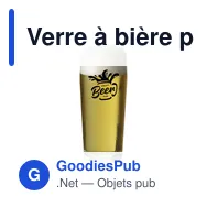 Verre à bière personnalisable avec logo - 180 ml - Miniature 1