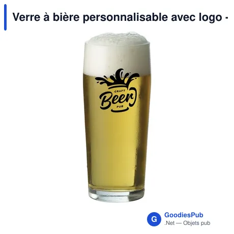 Verre à bière personnalisable avec logo - 180 ml