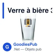 Verre à bière personnalisable 340 ml avec logo - OROX1Z - Miniature 2